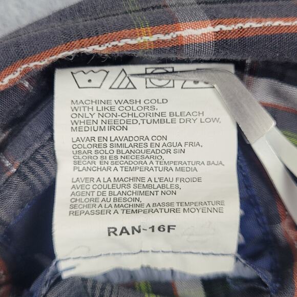 Wrangler Shirt Mens Size Large Plaid Button Down Black Pearl Snaps Long Sleeve - Picture 10 of 13